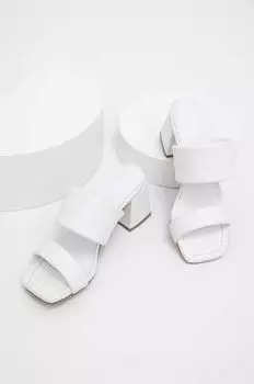 Кожаные шлепанцы Answear Lab, белый