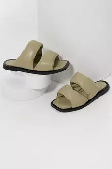 Кожаные шлепанцы Answear Lab, бирюзовый