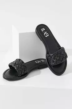 Кожаные шлепанцы Answear Lab, черный