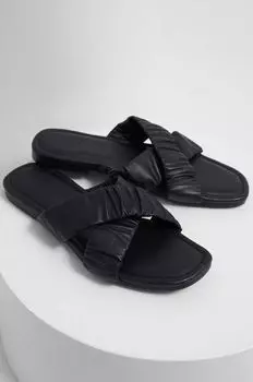 Кожаные шлепанцы Answear Lab, черный