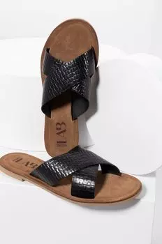 Кожаные шлепанцы Answear Lab, черный