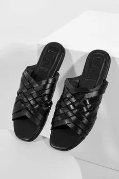 Кожаные шлепанцы Answear Lab, черный