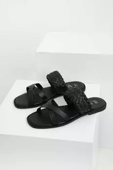 Кожаные шлепанцы Answear Lab, черный