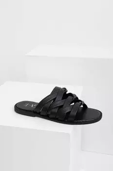 Кожаные шлепанцы Answear Lab, черный