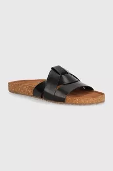 Кожаные шлепанцы Answear Lab, черный