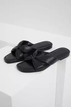 Кожаные шлепанцы Answear Lab, черный