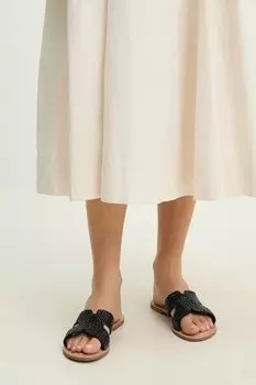 Кожаные шлепанцы Answear.Lab, черный