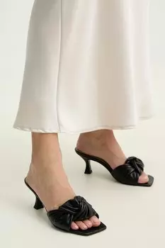 Кожаные шлепанцы Answear.Lab, черный