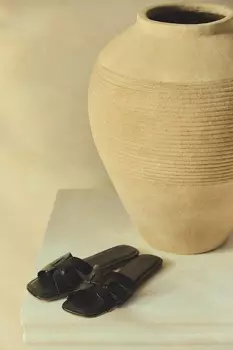 Кожаные шлепанцы Answear.Lab, черный