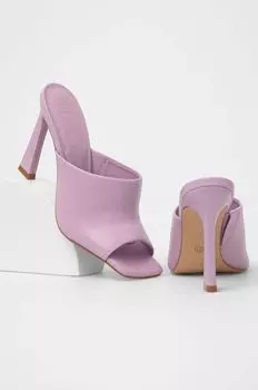 Кожаные шлепанцы Answear Lab, фиолетовый