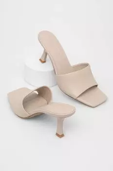 Кожаные шлепанцы Answear Lab, серый