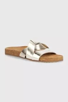 Кожаные шлепанцы Answear Lab, золотой