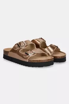 Кожаные шлепанцы Answear.Lab, золотой