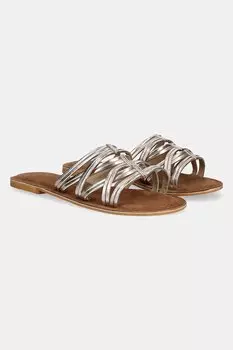 Кожаные шлепанцы Answear.Lab, золотой