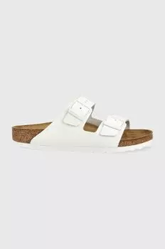 Кожаные шлепанцы Arizona Birkenstock, белый