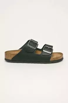 Кожаные шлепанцы Arizona Birkenstock, черный