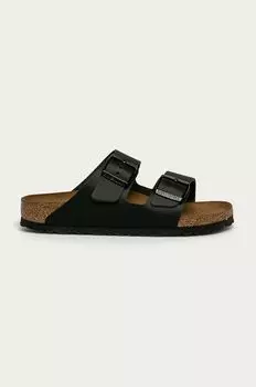 Кожаные шлепанцы Arizona Birkenstock, черный