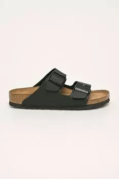 Кожаные шлепанцы Arizona Birkenstock, черный