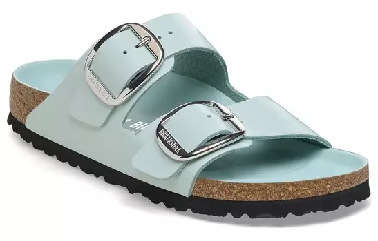 Кожаные шлепанцы Arizona Birkenstock, голубой
