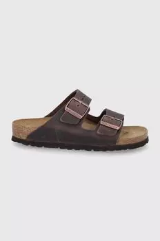 Кожаные шлепанцы Arizona Birkenstock, коричневый