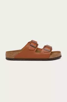 Кожаные шлепанцы Arizona Birkenstock, коричневый