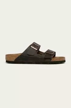 Кожаные шлепанцы Arizona Birkenstock, коричневый