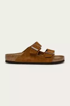 Кожаные шлепанцы Arizona Birkenstock, коричневый