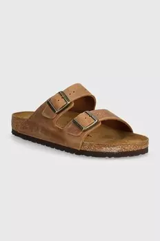 Кожаные шлепанцы Arizona Birkenstock, коричневый
