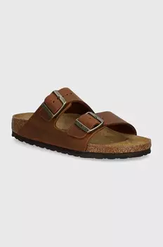 Кожаные шлепанцы Arizona Birkenstock, коричневый