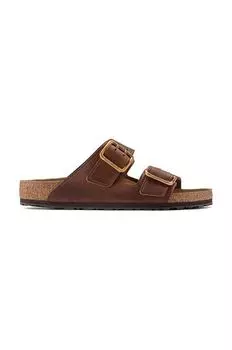 Кожаные шлепанцы Arizona Bold Gap Birkenstock, коричневый