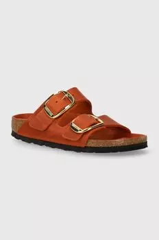 Кожаные шлепанцы Arizona с большой пряжкой Birkenstock, оранжевый