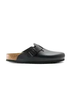 Кожаные шлепанцы Boston Birkenstock, черный