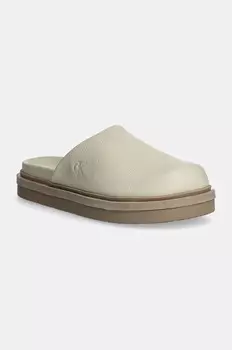 Кожаные шлепанцы Calvin Klein Jeans HOME CLOG SLIDE MG LTH, бежевый