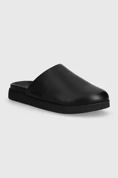 Кожаные шлепанцы Calvin Klein MULE, черный