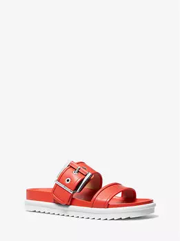 Кожаные шлепанцы Colby Michael Kors, коралловый