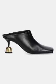 Кожаные шлепанцы Donna Vanda Novak, черный