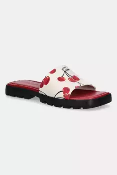 Кожаные шлепанцы Florence Cherry Coach, красный