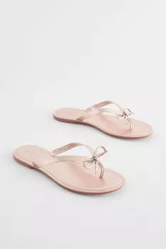 Кожаные шлепанцы Forever Comfort с бантом Next, розовый