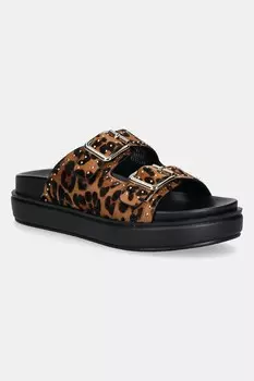 Кожаные шлепанцы Freelance-L Steve Madden, коричневый
