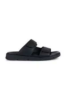 Кожаные шлепанцы Geox, черный