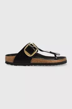 Кожаные шлепанцы Gizeh Birkenstock, черный