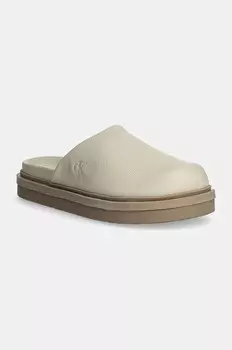 Кожаные шлепанцы HOME CLOG SLIDE MG LTH Calvin Klein Jeans, бежевый