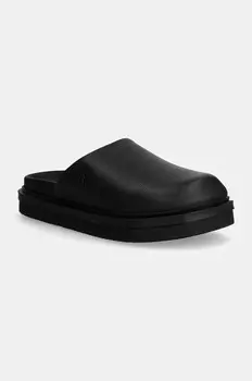 Кожаные шлепанцы HOME CLOG SLIDE MG LTH Calvin Klein Jeans, черный