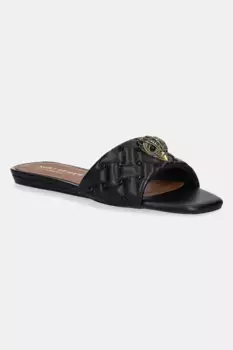 Кожаные шлепанцы Kensington Flat Sandal Kurt Geiger London, черный
