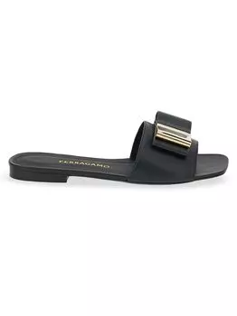 Кожаные шлепанцы Lyana FERRAGAMO, черный