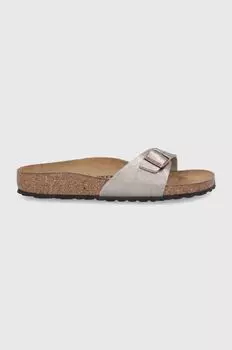 Кожаные шлепанцы Madrid Birkenstock, золото