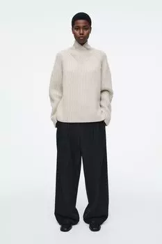 Кожаные шлепанцы mule COS, черный