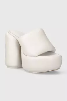 Кожаные шлепанцы Naked Wolfe Wow, белый