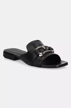 Кожаные шлепанцы Nuvola-мюли Furla, черный