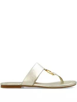 Кожаные шлепанцы Odiss, золотой